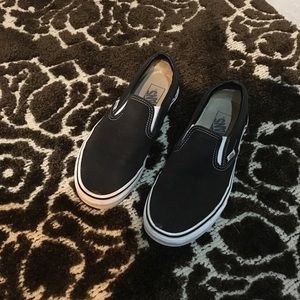 Black and White Slip On Vans